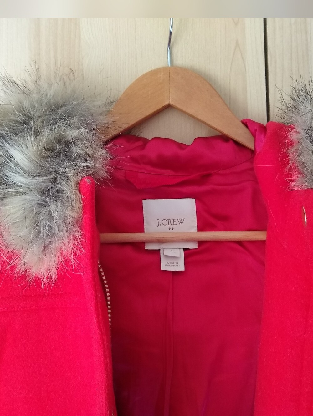 LIKE NEW JCREW Vail Chateau Parka Coat Electric Red 0 Worn 1x! - Picture 8 of 13